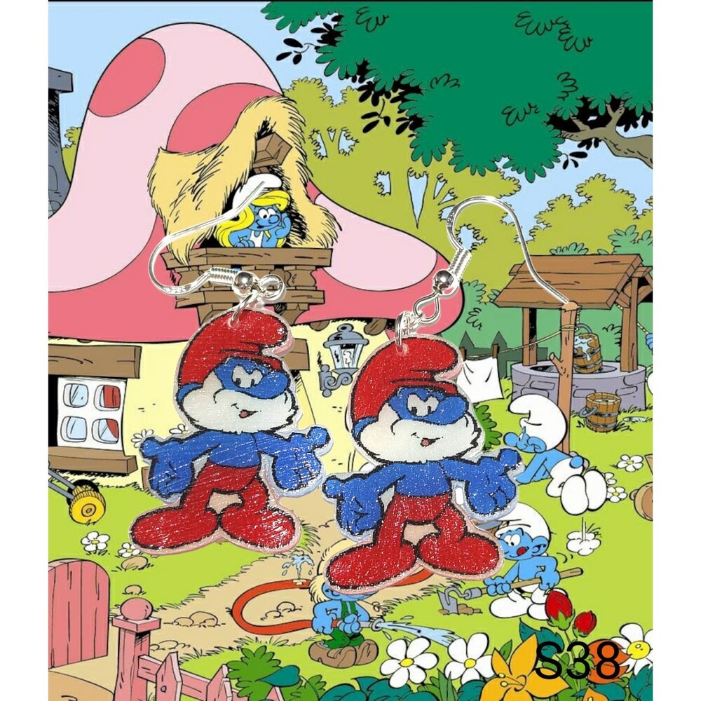 Smurfs Papa Smurf Earrings